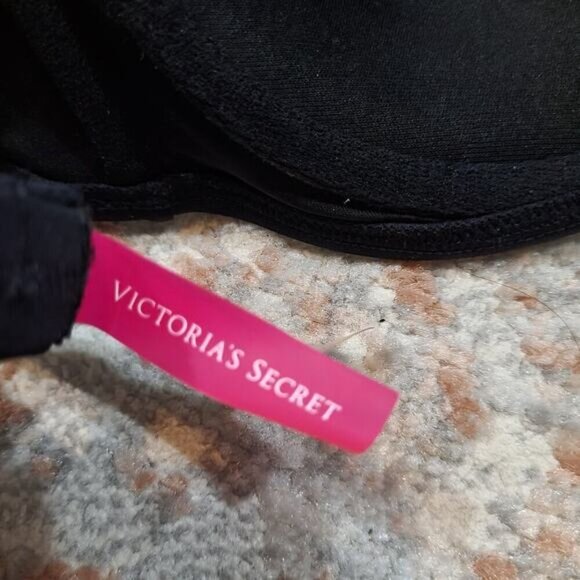 Victoria Secret Swim Bikini Top Black Confetti Ruffle Strapless Bikini Top - 36C - Picture 5 of 6